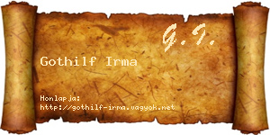Gothilf Irma névjegykártya